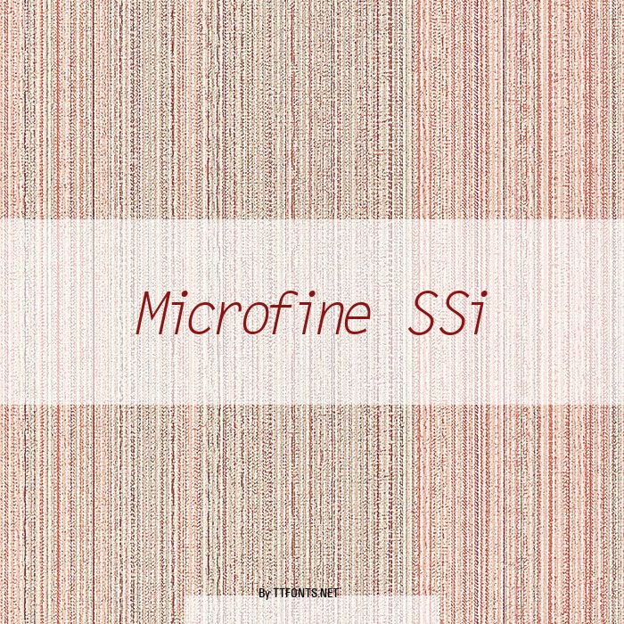 Microfine SSi example